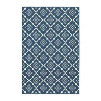 Covington Home Marquesas Floral Diamond Indoor Outdoor Rectangular Acccent Rug