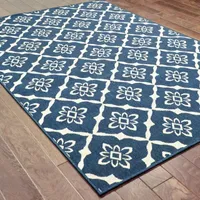 Covington Home Marquesas Floral Diamond Indoor Outdoor Rectangular Area Rug