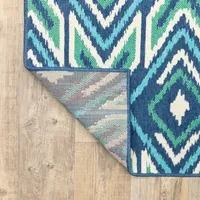 Covington Home Marquesas Diamond Ikat Indoor Outdoor Rectangular Area Rug