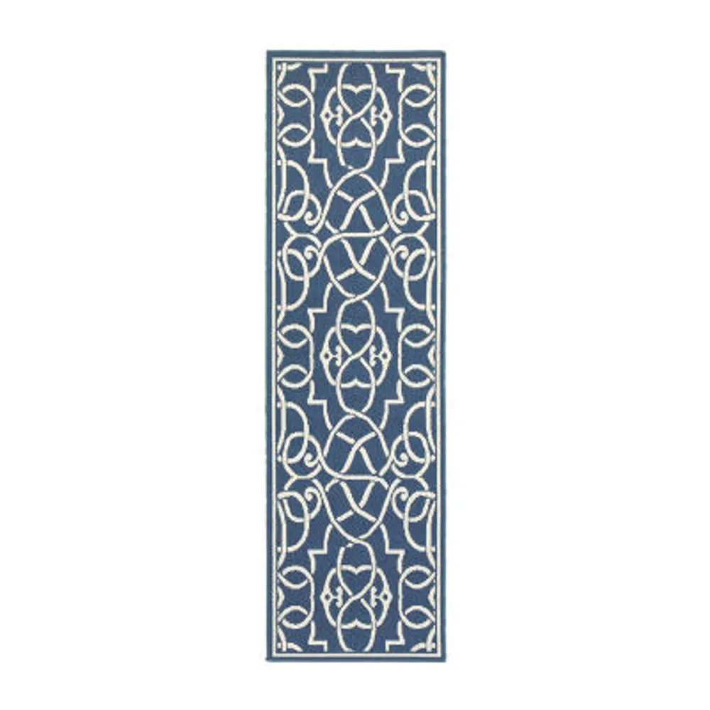 Covington Home Marquesas Intricate Trellis 2'3"X7'6" Indoor Outdoor Rectangular Runner