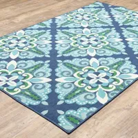 Covington Home Medallion Indoor Outdoor Rectangular Accent Rug