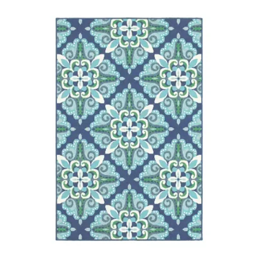 Covington Home Rectangular Rugs & Floor Coverings Indoor Outdoor Medallion Accent