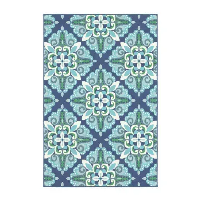 Covington Home Medallion Indoor Outdoor Rectangular Accent Rug