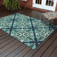 Covington Home Rectangular Rugs & Floor Coverings Indoor Outdoor Medallion Accent