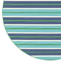 Covington Home Marquesas Multi Stripe 7'10"X7'10" Indoor Outdoor Round Area Rug