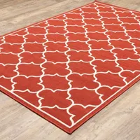 Covington Home Marquesas Scallop Trellis Indoor Outdoor Rectangular Accent Rug