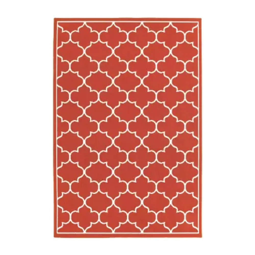 Covington Home Marquesas Scallop Trellis Indoor Outdoor Rectangular Accent Rug