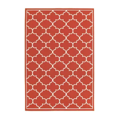 Covington Home Marquesas Scallop Trellis Indoor Outdoor Rectangular Accent Rug