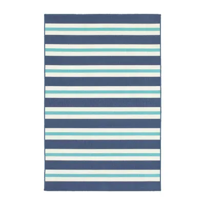 Covington Home Marquesas Striped Indoor Outdoor Rectangular Accent Rug