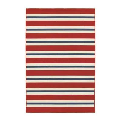 Covington Home Marquesas Striped Indoor Outdoor Rectangular Accent Rug