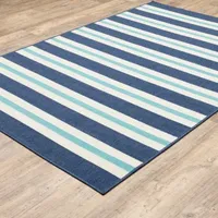 Covington Home Marquesas Striped Indoor Outdoor Rectangular Area Rug