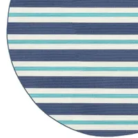 Covington Home Marquesas Striped 7'10"X7'10" Indoor Outdoor Round Area Rug