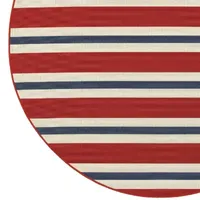 Covington Home Marquesas Striped 7'10"X7'10" Indoor Outdoor Round Area Rug