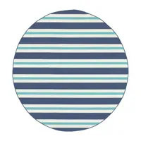 Covington Home Marquesas Striped 7'10"X7'10" Indoor Outdoor Round Area Rug