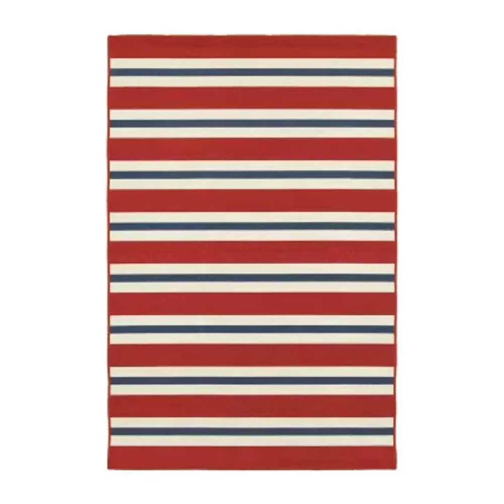 Covington Home Marquesas Striped Indoor Outdoor Rectangular Area Rug