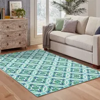 Covington Home Marquesas Floral Trellis Indoor Outdoor Rectangular Accent Rug