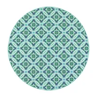 Covington Home Marquesas Floral Trellis 7'10"X7'10" Indoor Outdoor Round Area Rug