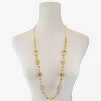 Liz Claiborne Beaded Filigree 36 Inch Rope Strand Necklace