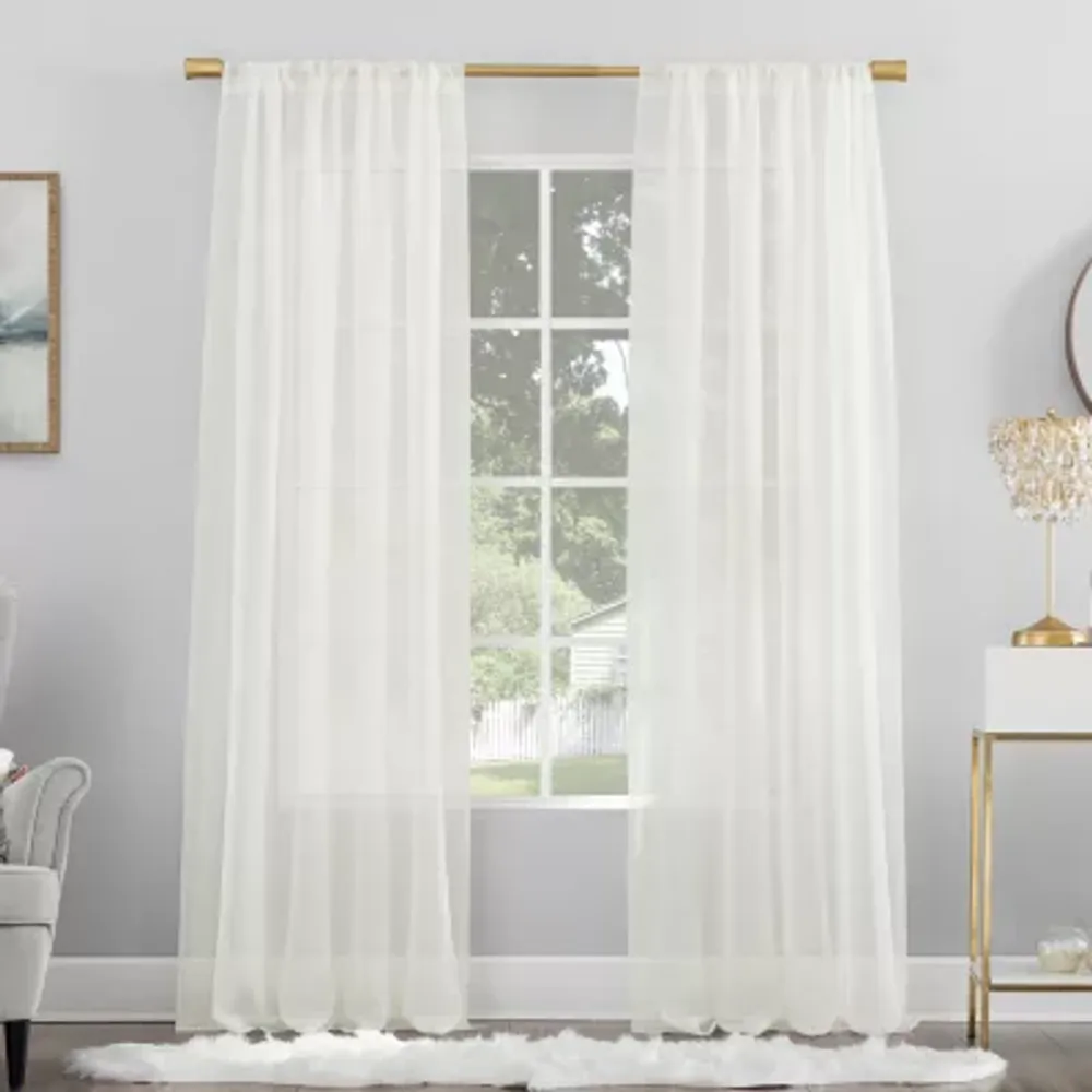 No 918 Mallory Sheer Rod Pocket Single Curtain Panel