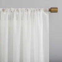 No 918 Mallory Sheer Rod Pocket Single Curtain Panel
