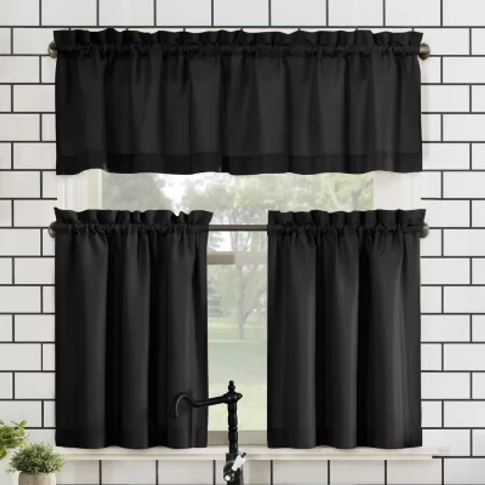 No 918 Martine 3-pc. Rod Pocket Kitchen Curtain Window Set