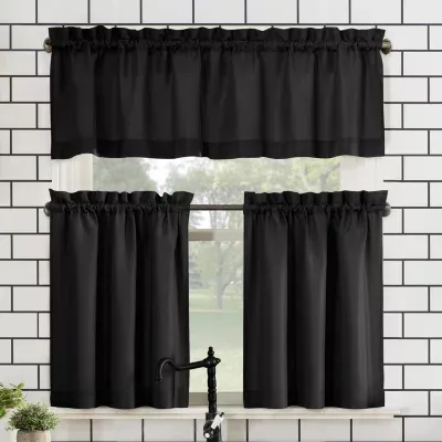 No 918 Martine 3-pc. Rod Pocket Kitchen Curtain Window Set