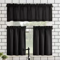 No 918 Martine 3-pc. Rod Pocket Kitchen Curtain Window Set