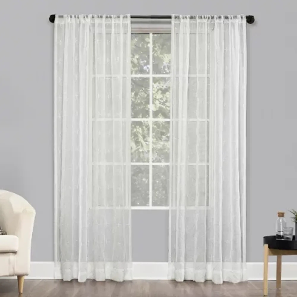 No 918 Tamaryn Sheer Rod Pocket Single Curtain Panel