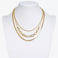 Bold Elements Gold Tone 19 Inch Cable Strand Necklace