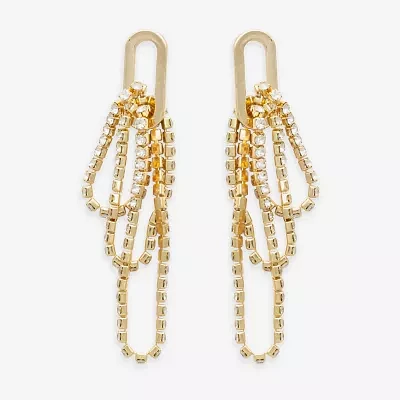 Bold Elements Gold Tone Drop Earrings