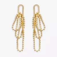 Bold Elements Gold Tone Drop Earrings