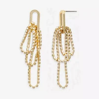 Bold Elements Gold Tone Drop Earrings