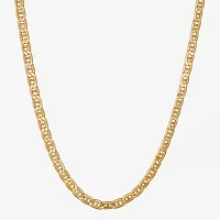 Made in Italy 14K Gold 22 Inch Hollow Mariner Chain Necklace