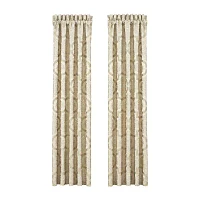 Queen Street Sympatica Rod Pocket Energy Saving Light-Filtering Set of 2 Curtain Panel