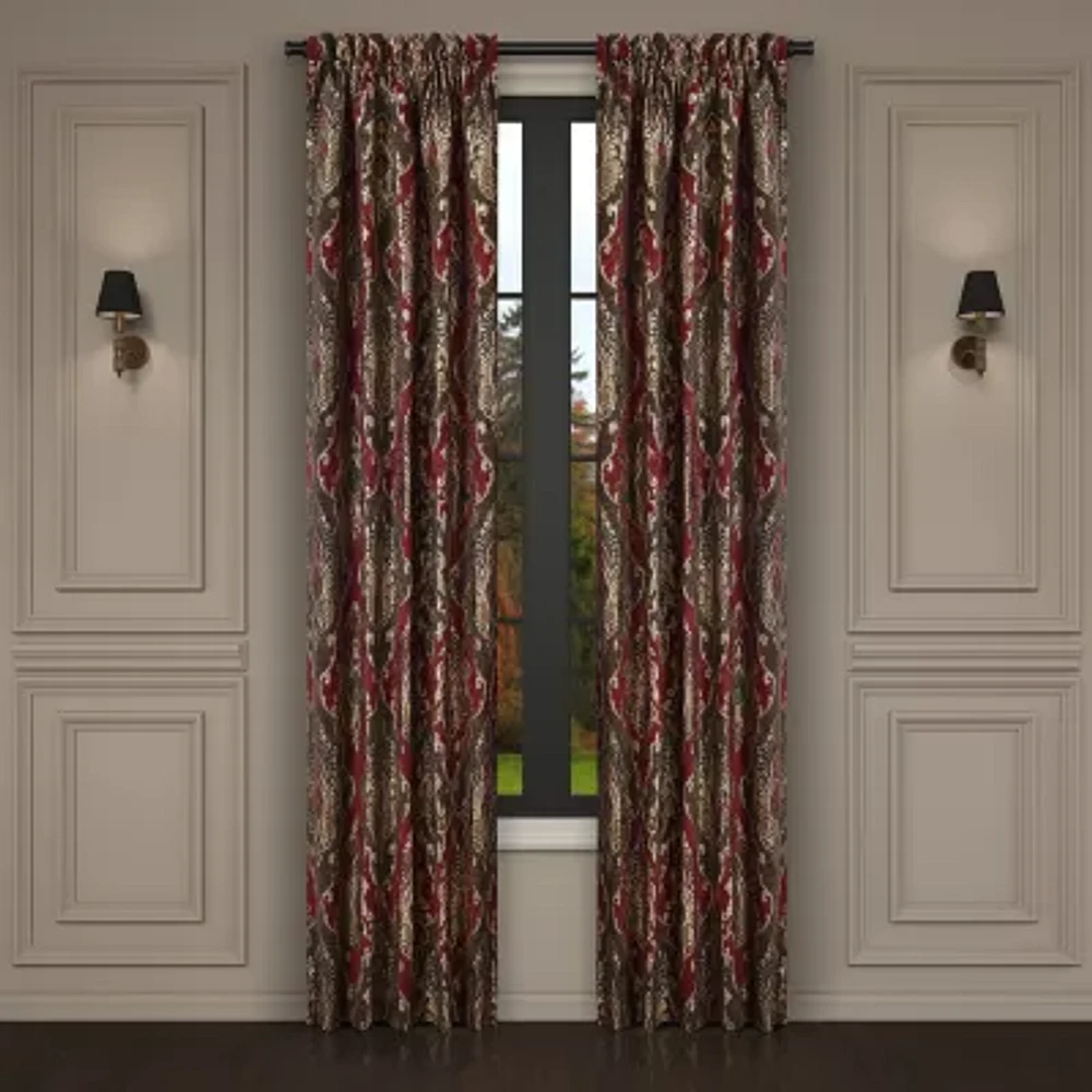 Queen Street Chandler Energy Saving Light-Filtering Rod Pocket Set of 2 Curtain Panel