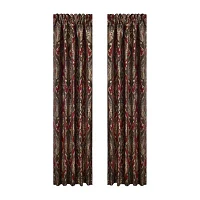 Queen Street Chandler Energy Saving Light-Filtering Rod Pocket Set of 2 Curtain Panel