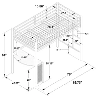  Fisher Kid's Loft Bed