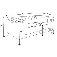 Chalet Pad-Arm Loveseat