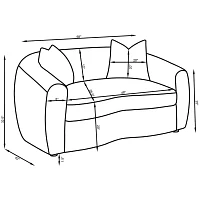 Isabella Pad-Arm Loveseat