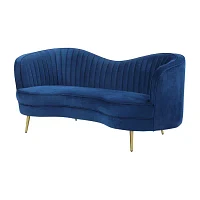 Sophia Curved Slope-Arm Upholstered Loveseat