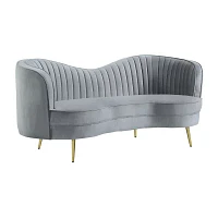 Sophia Curved Slope-Arm Upholstered Loveseat