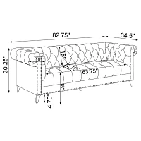 Bleker Roll-Arm Sofa