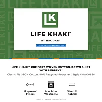 Haggar® Life Khaki™ With REPREVE® Comfort Woven Button-Down Shirt