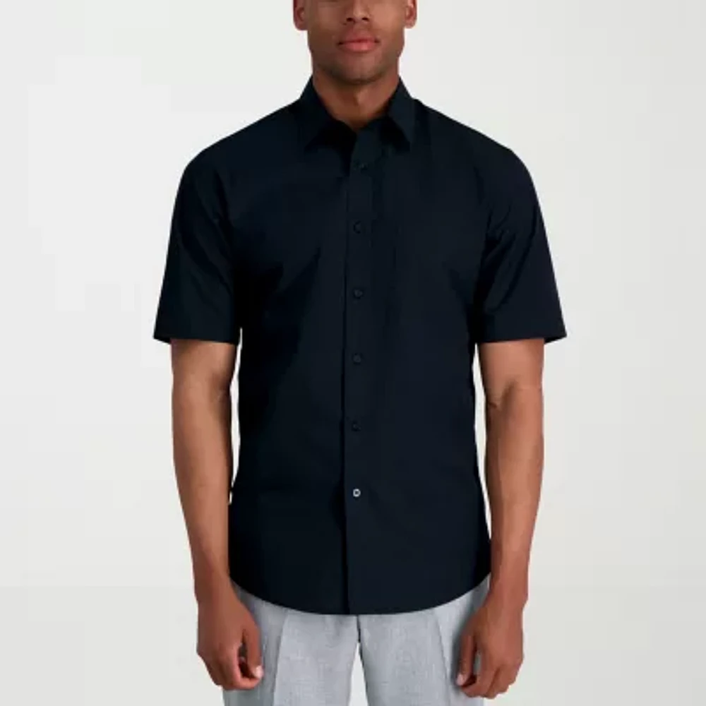 Haggar Mens Regular Fit Short Sleeve Button-Down Shirt