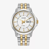 Citizen Quartz Mens Two Tone Stainless Steel Bracelet Watch Bf2018-52a