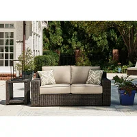 Signature Design by Ashley® Coastline Bay Outdoor Loveseat with Cushions
