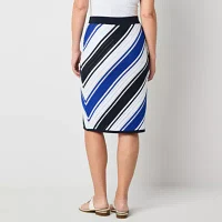 Liz Claiborne Womens Mid Rise Midi A-Line Skirt-Tall