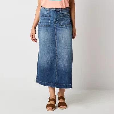 St. John's Bay Womens Tall Mid Rise Maxi Skirt
