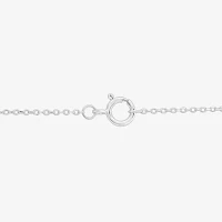 Womens 1 CT. Lab Grown White Diamond 10K White Gold Pendant Necklaces
