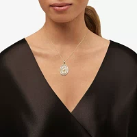 Mens White Cubic Zirconia 14K Gold Over Silver Sterling Silver Cross Pendants